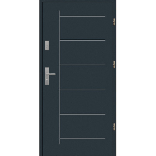 Stahl-Haustür AluDoor 72mm T41 Anthrazit