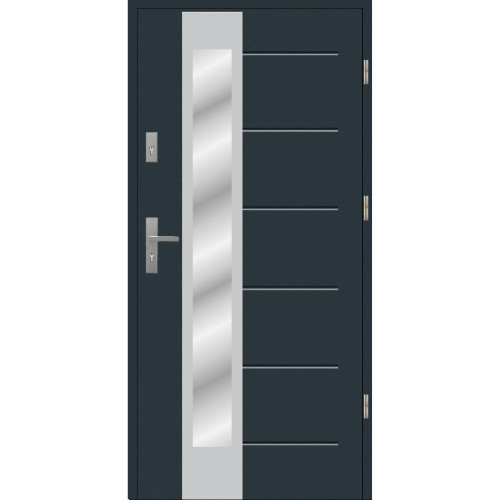 Stahl-Haustür AluDoor 72mm T41 C Anthrazit