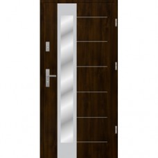 Stahl-Haustür AluDoor 72mm T41 C Nussbaum dunkel