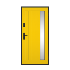 Venkovní vchodové dřevěné dveře Deskové FAV-10