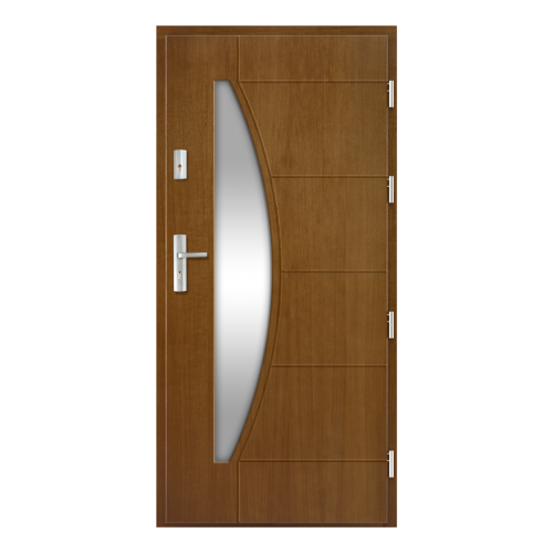 Venkovní vchodové dřevěné dveře Deskové FAV-34