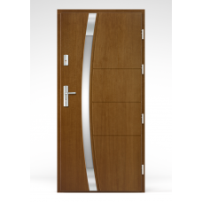 Venkovní vchodové dřevěné dveře Deskové FAV-35