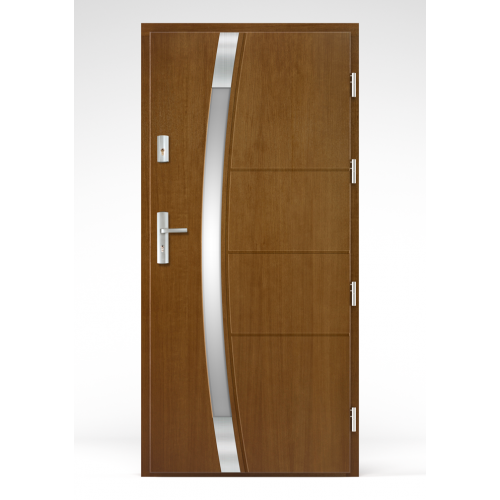 Venkovní vchodové dřevěné dveře Deskové FAV-35