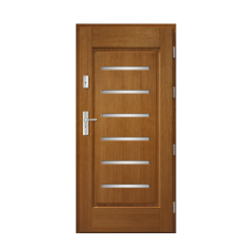 Venkovní vchodové dřevěné dveře Deskové Stol-17