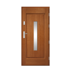 Venkovní vchodové dřevěné dveře Deskové Stol-52