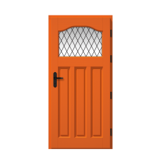 Venkovní vchodové dřevěné dveře Masivní Agnes