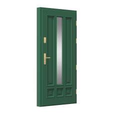 Venkovní vchodové dřevěné dveře Masivní Leon