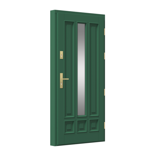 Vonkajšie vchodové drevené dvere Masívne Leon