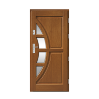 Venkovní vchodové dřevěné dveře Masivní Luk