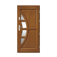 Venkovní vchodové dřevěné dveře Masivní Luk