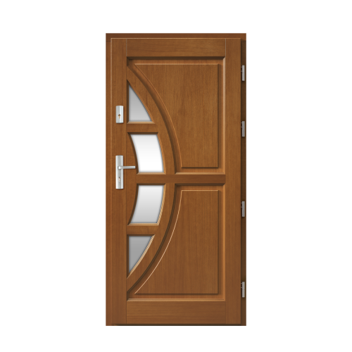 Venkovní vchodové dřevěné dveře Masivní Luk