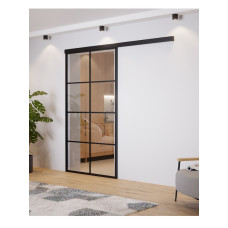 Celoskleněné posuvné dveře na stěnu čiré Loft