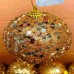 Vánoční ozdoba koule zlatá s dekorem 12kusů