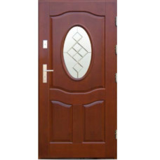 Venkovní vchodové dřevěné dveře Masivní D-34