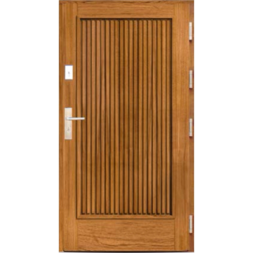 Venkovní vchodové dřevěné dveře Masivní D-58