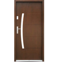 Venkovní vchodové dřevěné dveře Deskové DP-63