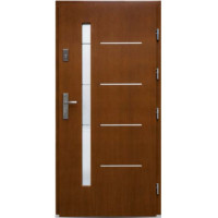 Venkovní vchodové dřevěné dveře Deskové DPI-8 Henry Inox