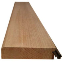 Dřevěný práh DUB s radiusem 14x82x2cm 2x ochranný lak, s těsněním