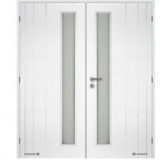 Dvoukřídlé interiérové dveře Doornite - Bordeaux Vertika sklo