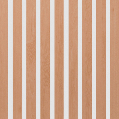 Akustický panel Design line CPL Buk na bílý HDF 2600 x 400 x 21 mm