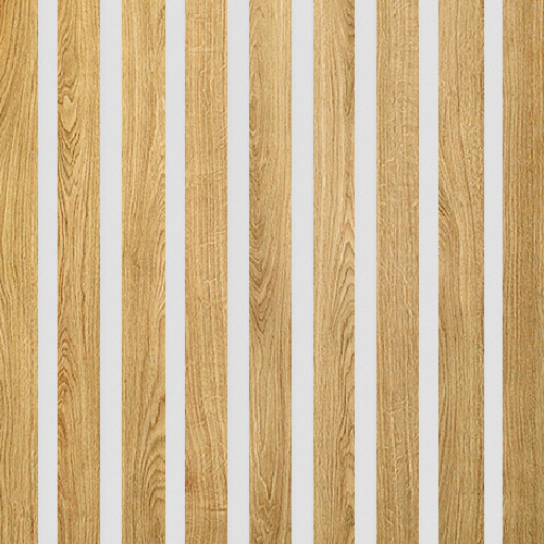 Akustický panel Design line CPL Dub corbridge na bílý HDF 2600 x 400 x 21 mm