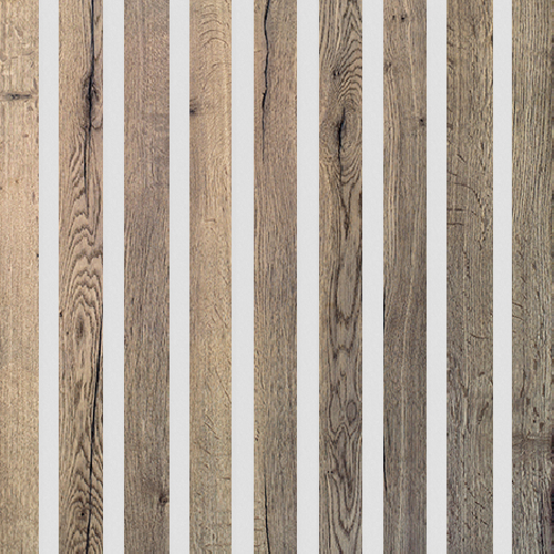 Akustický panel Design line CPL Dub halifax tabákový na bílý HDF 2600 x 400 x 21 mm