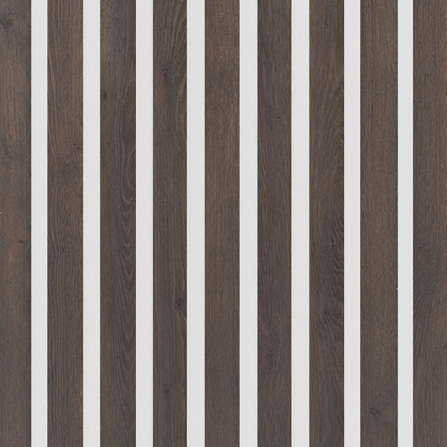 Akustický panel Design line CPL Dub kubánský na bílý HDF 2600 x 400 x 21 mm