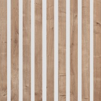 Akustický panel Design line CPL Dub přírodní na bílý HDF 2600 x 400 x 21 mm