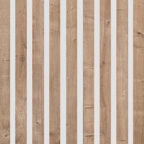 Akustický panel Design line CPL Dub přírodní na bílý HDF 800 x 400 x 21 mm