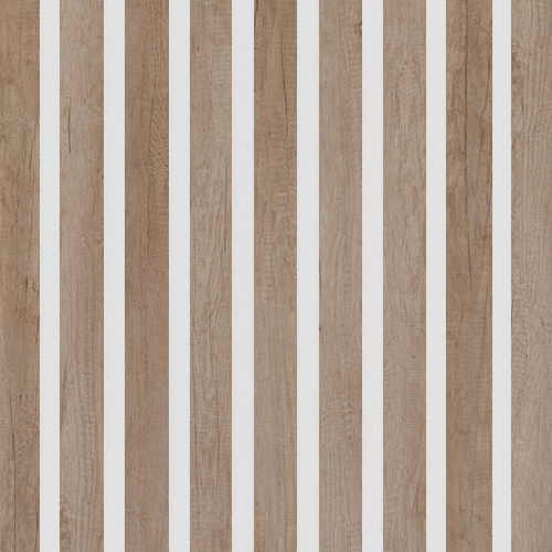 Akustický panel Design line CPL Natural na bílý HDF 2600 x 400 x 21 mm