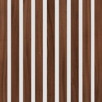 Akustický panel Design line CPL Ořech na bílý HDF 2600 x 400 x 21 mm