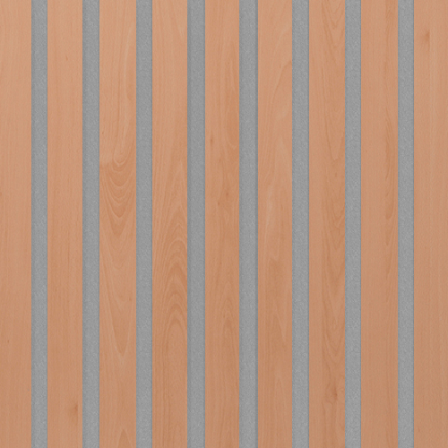 Akustický panel Design line CPL Buk na šedém filcu 800 x 400 x 21 mm Akustický panel Design line CPL Buk na šedém filcu 800 x 400 x 21 mm