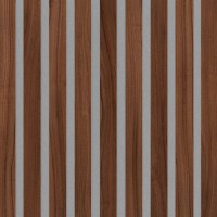 Akustický panel Design line CPL Ořech na šedém filcu 2600 x 400 x 21 mm