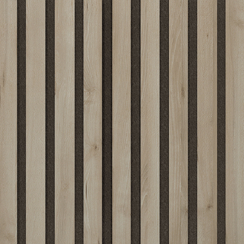 Akustický panel Design line CPL Buk přírodní na šedém filcu 2600 x 400 x 21 mm