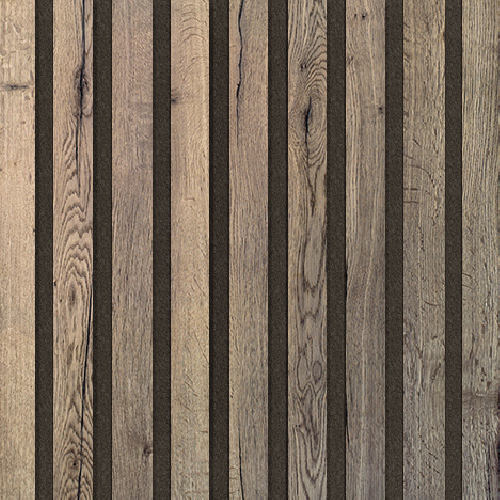 Akustický panel Design line CPL Dub halifax tabákový na černý filc 400 x 400 x 21 mm