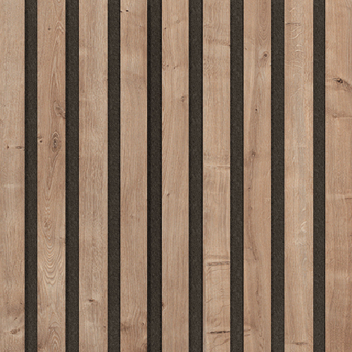 Akustický panel Design line CPL Dub přírodní na šedém filcu 2600 x 400 x 21 mm