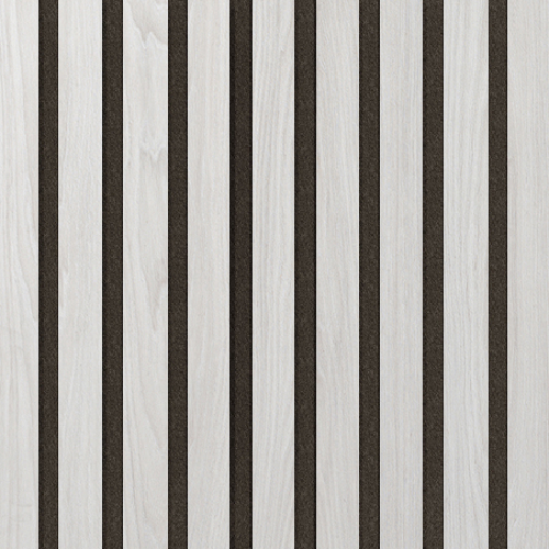 Akustický panel Design line CPL Jilm bílý na černý filc 2600 x 400 x 21 mm