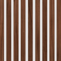 Akustický panel Design line Folie Ořech na bílé HDF 2600 x 400 x 21 mm