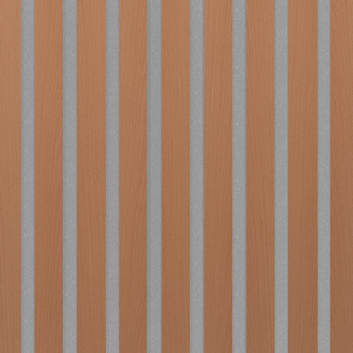 Akustický panel Design line Folie Buk na šedém filcu 2600 x 400 x 21 mm