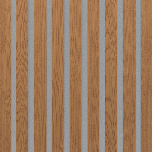 Akustický panel Design line Folie Dub na šedém filcu 2600 x 400 x 21 mm