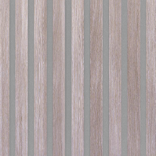 Akustický panel Design line Folie Dub ryflovaný na šedém filcu 2600 x 400 x 21 mm