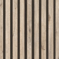 Akustický panel Design line Folie dub hudson na černém filcu 2600 x 400 x 21 mm