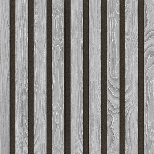 Akustický panel Design line Folie Dub šedý na černé HDF 2600 x 400 x 21 mm