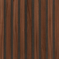 Akustický panel Design line Folie ořech na černém filcu 2600 x 400 x 21 mm