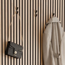 Háčky z tvrzeného plastu, černé sada 2ks