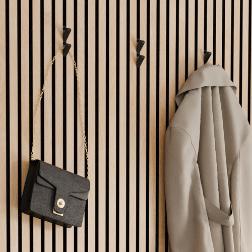 Háčky z tvrzeného plastu, černé sada 2ks