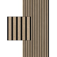 Akustický panel Simple line Dub karamelový na černém filcu