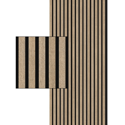 Akustický panel Simple line Dub karamelový na černém filcu