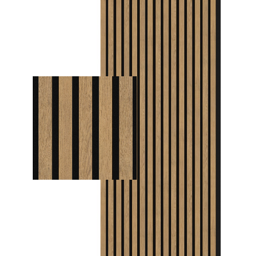 Akustický panel Simple line Dub rustikální na černém filcu