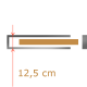 Endwandstärke 12,5 cm - Teilung in der Mitte